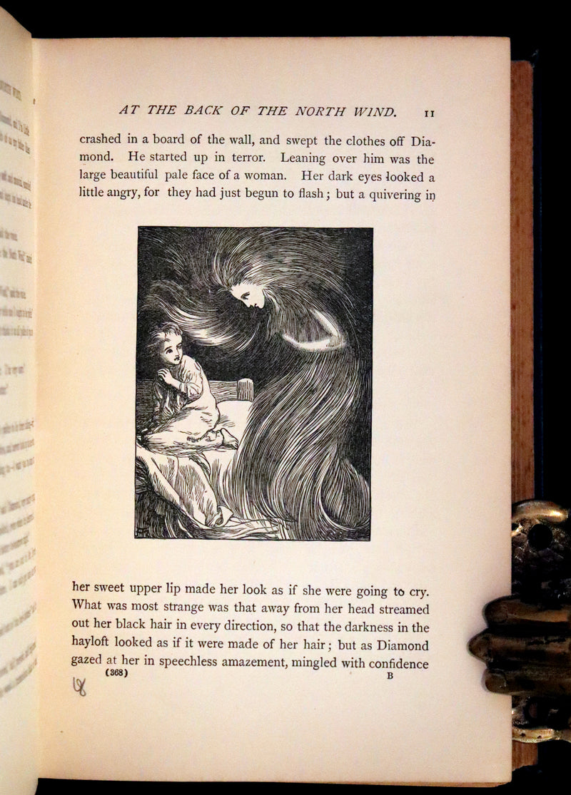1900 Rare Book - At the Back od the North Wind by George MacDonald illustrated by Arthur Hughes.