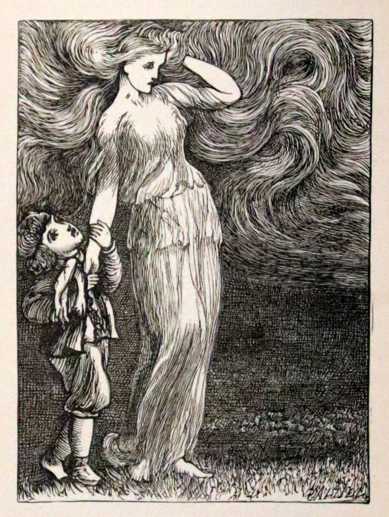 1900 Rare Book - At the Back od the North Wind by George MacDonald illustrated by Arthur Hughes.