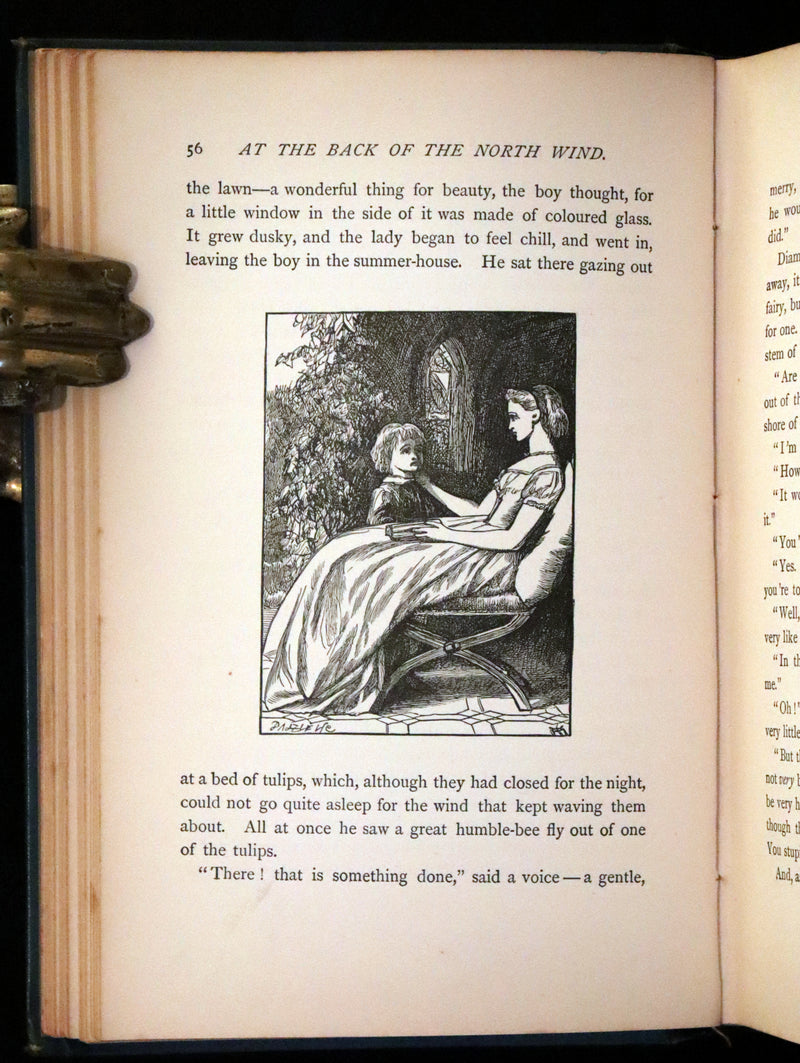 1900 Rare Book - At the Back od the North Wind by George MacDonald illustrated by Arthur Hughes.