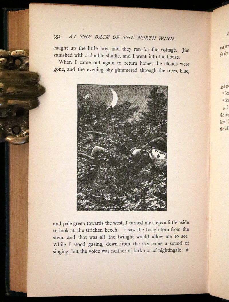 1900 Rare Book - At the Back od the North Wind by George MacDonald illustrated by Arthur Hughes.