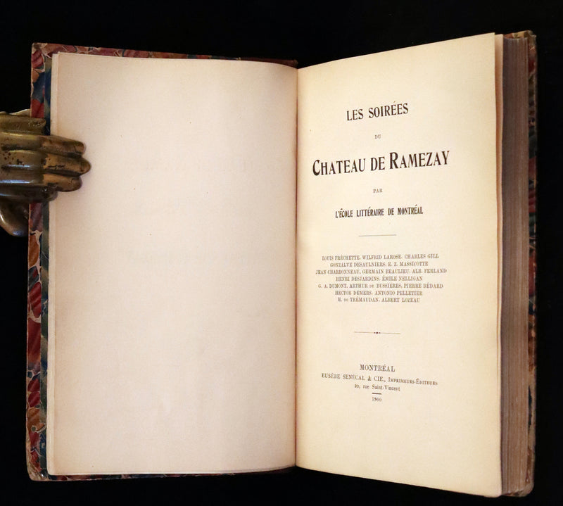 1900 Scarce French First Edition - Emile Nelligan, Soirees du Chateau de Ramezay.