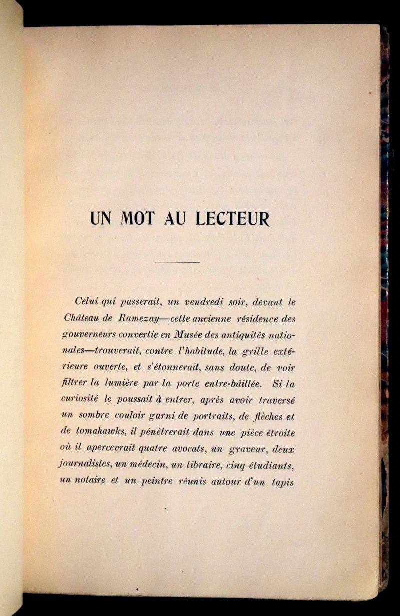 1900 Scarce French First Edition - Emile Nelligan, Soirees du Chateau de Ramezay.