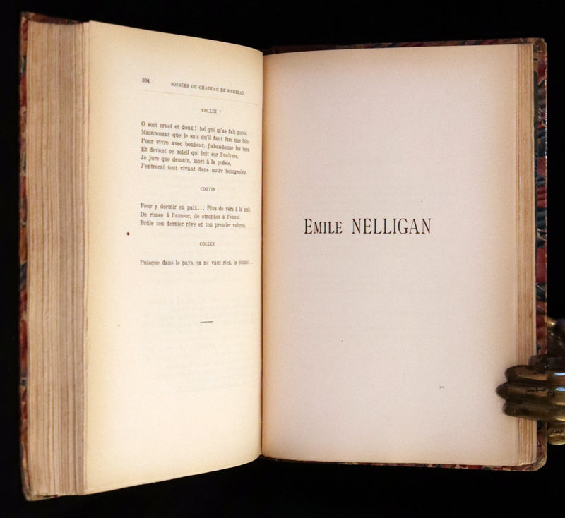 1900 Scarce French First Edition - Emile Nelligan, Soirees du Chateau de Ramezay.