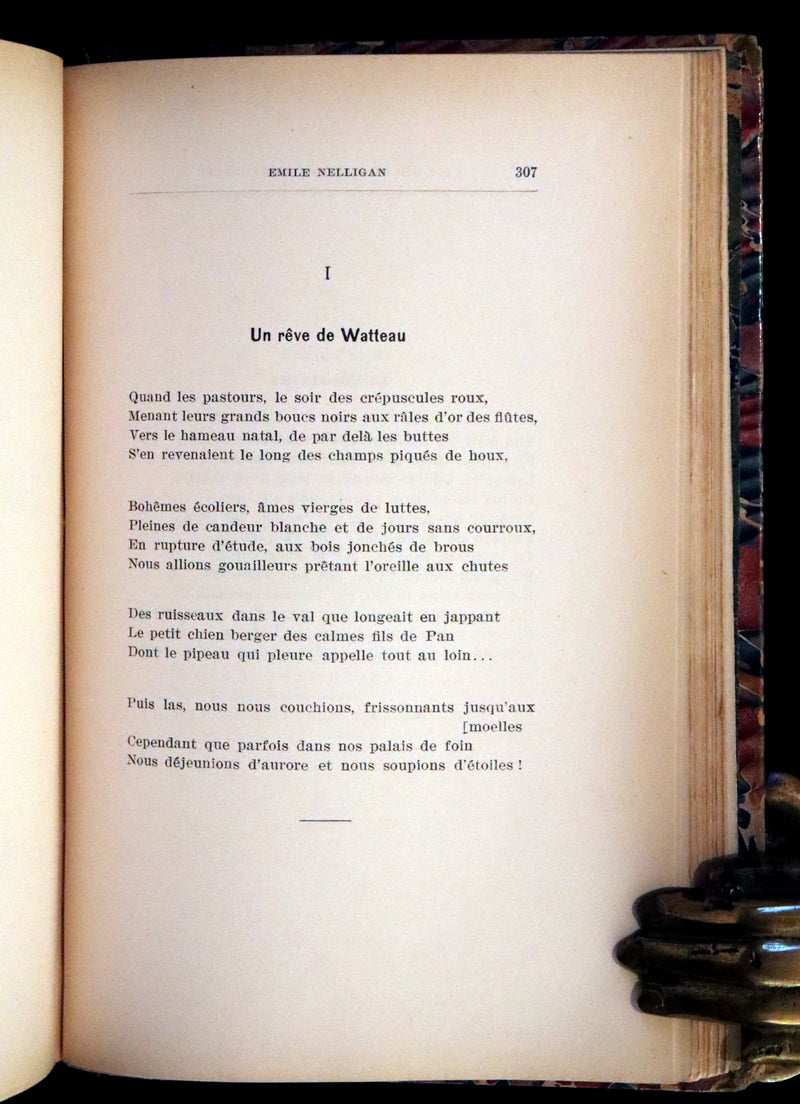 1900 Scarce French First Edition - Emile Nelligan, Soirees du Chateau de Ramezay.