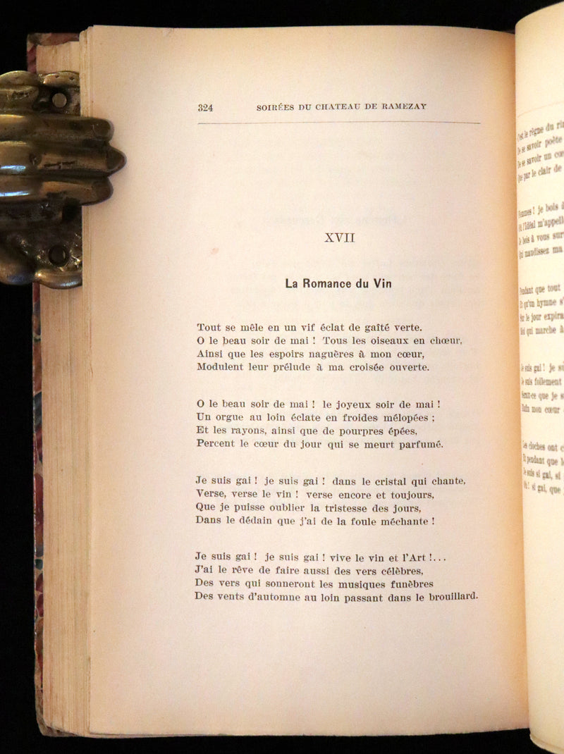1900 Scarce French First Edition - Emile Nelligan, Soirees du Chateau de Ramezay.