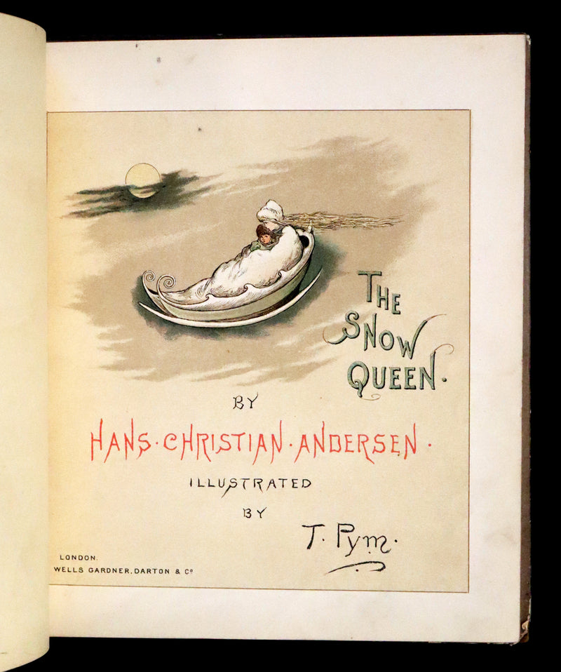 1883 Scarce Victorian Book -  The Snow Queen by Hans Christian Andersen illustrated by T. Pym.