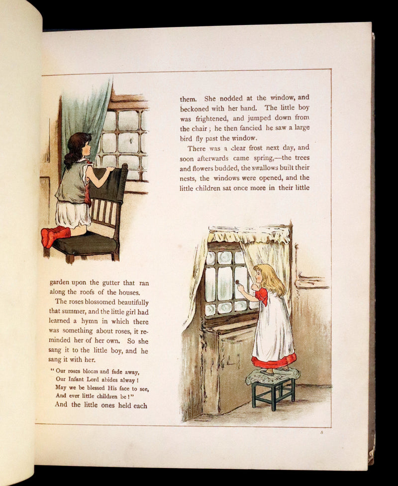 1883 Scarce Victorian Book -  The Snow Queen by Hans Christian Andersen illustrated by T. Pym.