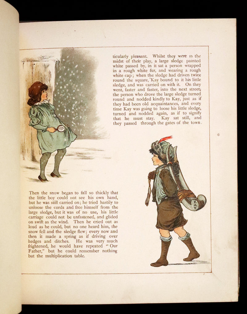 1883 Scarce Victorian Book -  The Snow Queen by Hans Christian Andersen illustrated by T. Pym.