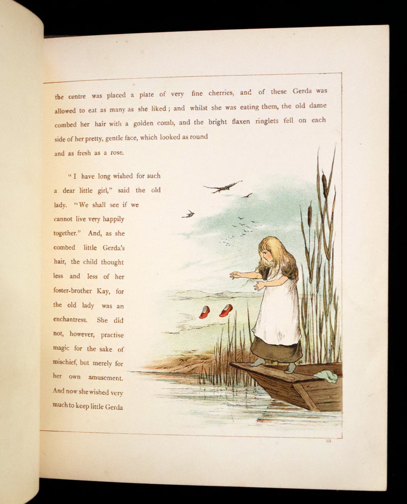 1883 Scarce Victorian Book -  The Snow Queen by Hans Christian Andersen illustrated by T. Pym.