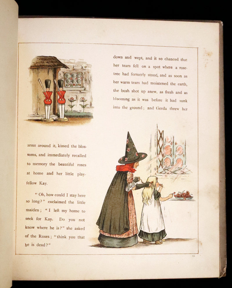 1883 Scarce Victorian Book -  The Snow Queen by Hans Christian Andersen illustrated by T. Pym.