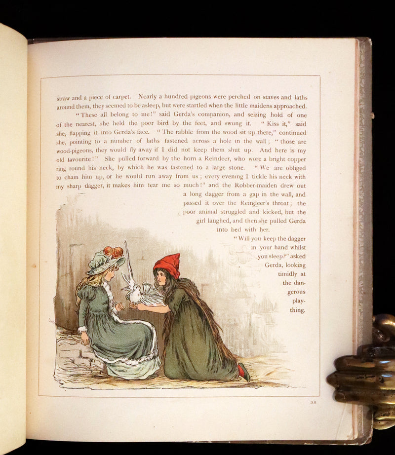 1883 Scarce Victorian Book -  The Snow Queen by Hans Christian Andersen illustrated by T. Pym.