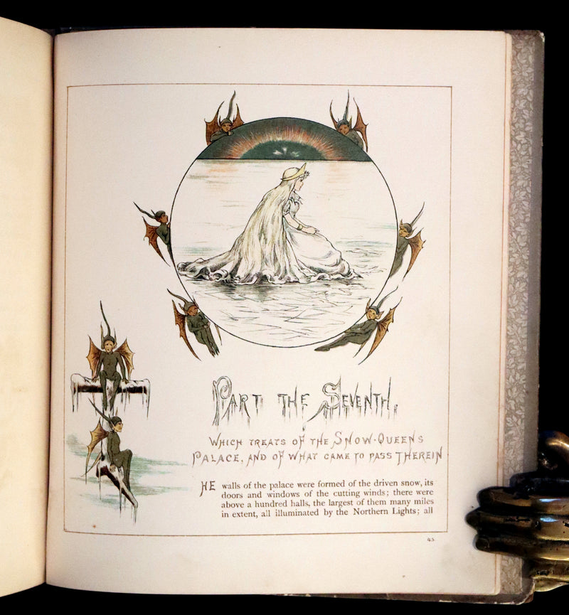 1883 Scarce Victorian Book -  The Snow Queen by Hans Christian Andersen illustrated by T. Pym.