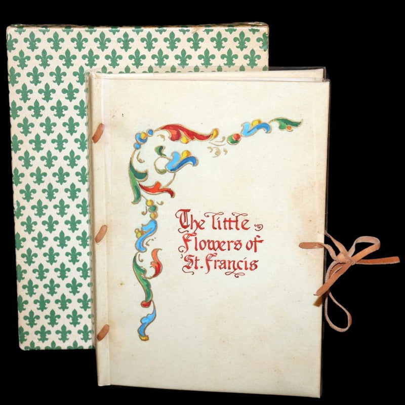 1926 Rare Giannini Binding - The Little Flowers of Saint Francis illustrated by Alaide Vanzetti.