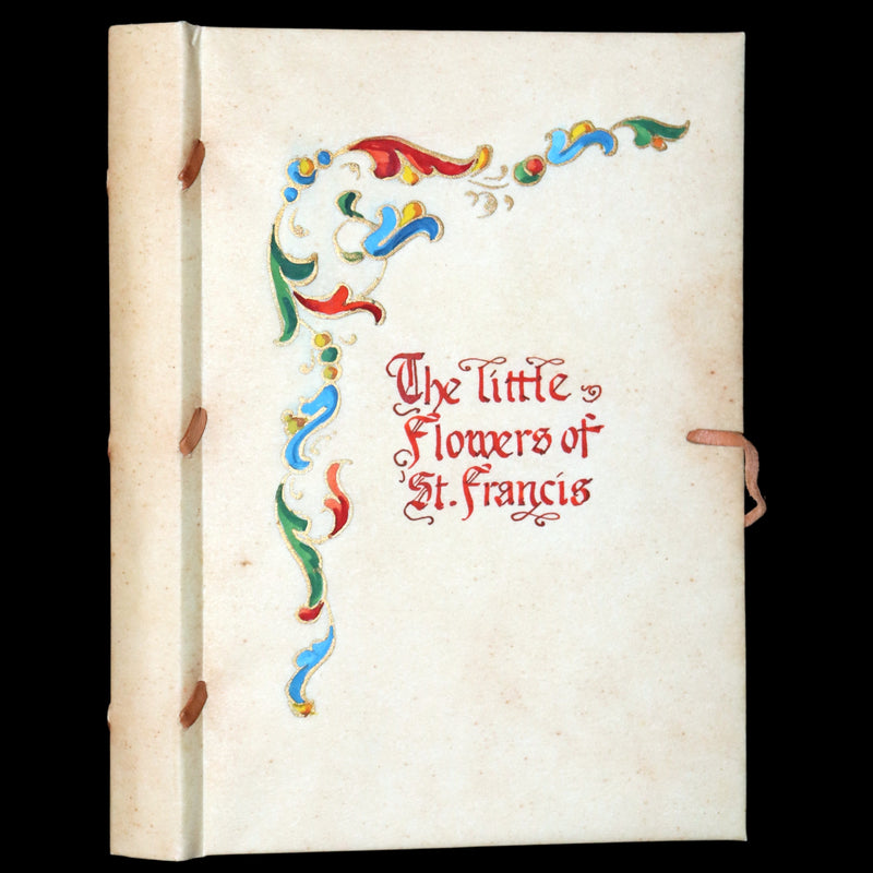 1926 Rare Giannini Binding - The Little Flowers of Saint Francis illustrated by Alaide Vanzetti.