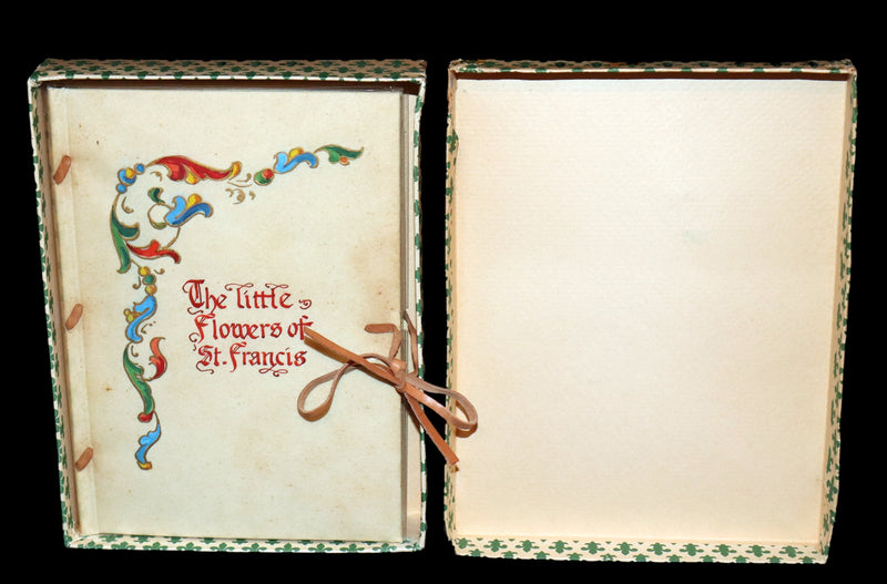 1926 Rare Giannini Binding - The Little Flowers of Saint Francis illustrated by Alaide Vanzetti.