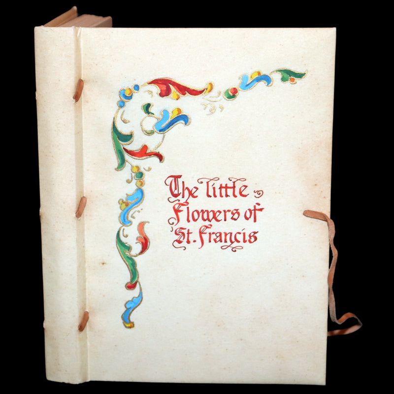 1926 Rare Giannini Binding - The Little Flowers of Saint Francis illustrated by Alaide Vanzetti.
