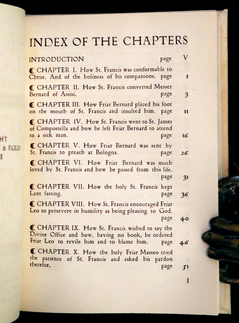 1926 Rare Giannini Binding - The Little Flowers of Saint Francis illustrated by Alaide Vanzetti.