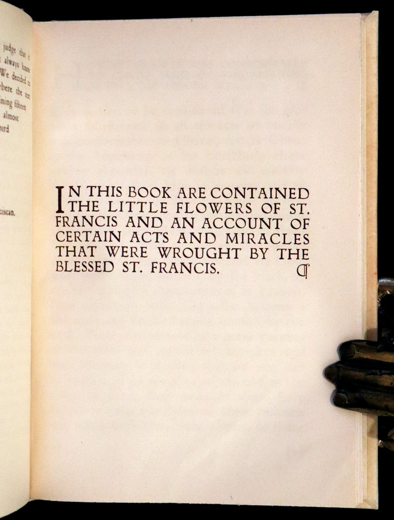 1926 Rare Giannini Binding - The Little Flowers of Saint Francis illustrated by Alaide Vanzetti.