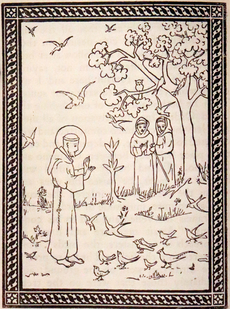 1926 Rare Giannini Binding - The Little Flowers of Saint Francis illustrated by Alaide Vanzetti.