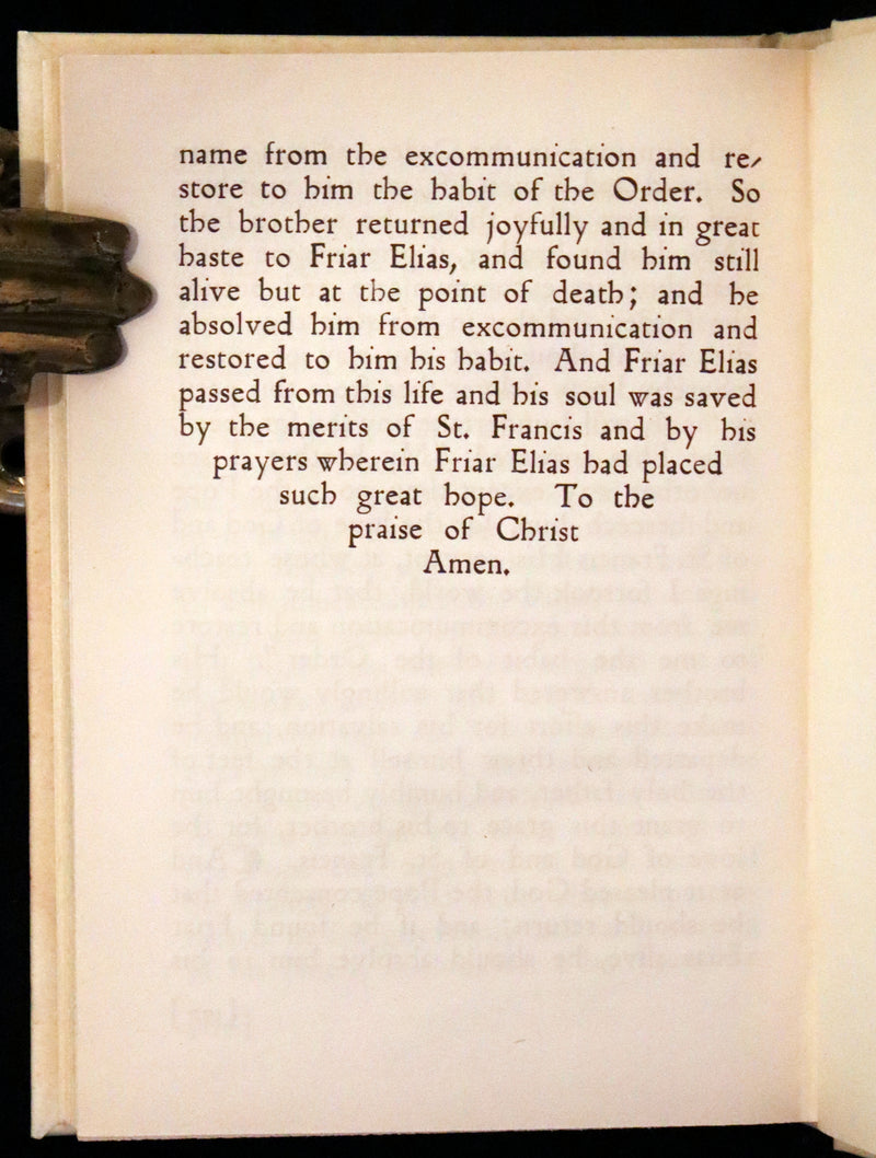 1926 Rare Giannini Binding - The Little Flowers of Saint Francis illustrated by Alaide Vanzetti.