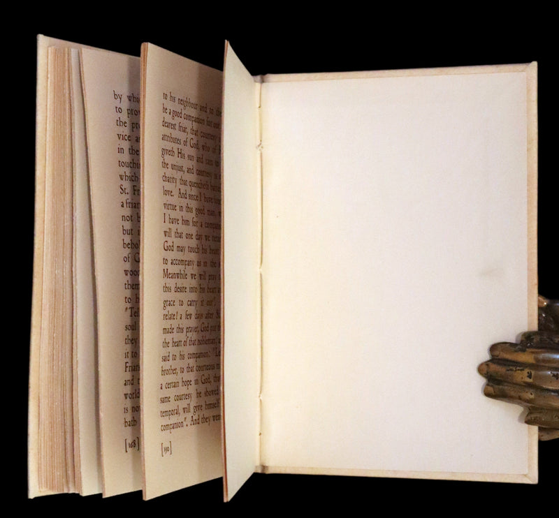 1926 Rare Giannini Binding - The Little Flowers of Saint Francis illustrated by Alaide Vanzetti.