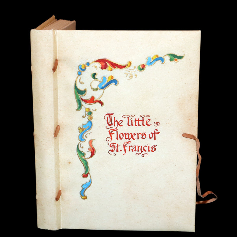 1926 Rare Giannini Binding - The Little Flowers of Saint Francis illustrated by Alaide Vanzetti.