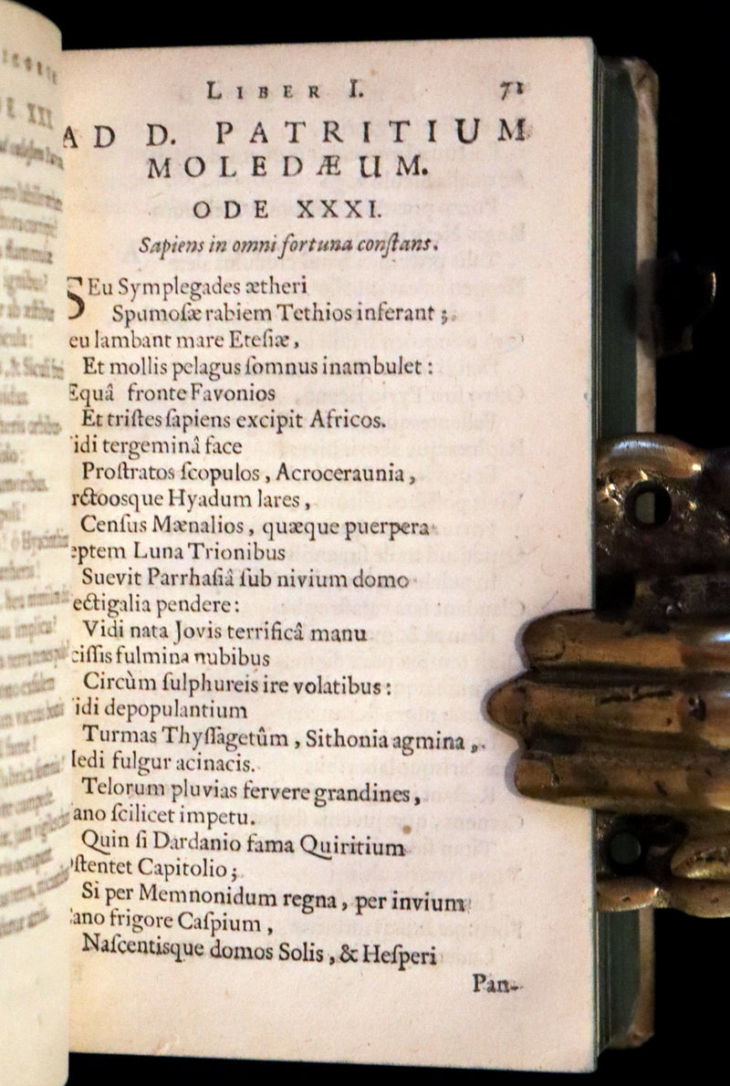 1670 Rare Latin vellum Book - Poesis Lyrica by Nicolaus Avancinus, Jesuit poet.