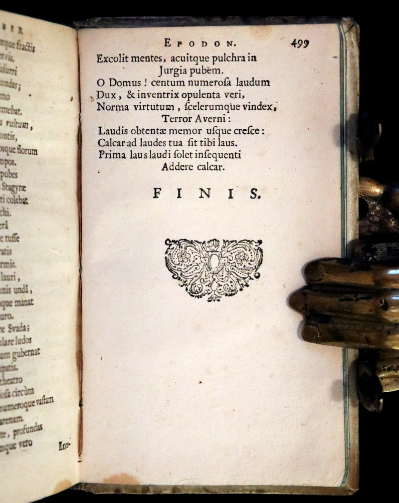 1670 Rare Latin vellum Book - Poesis Lyrica by Nicolaus Avancinus, Jesuit poet.