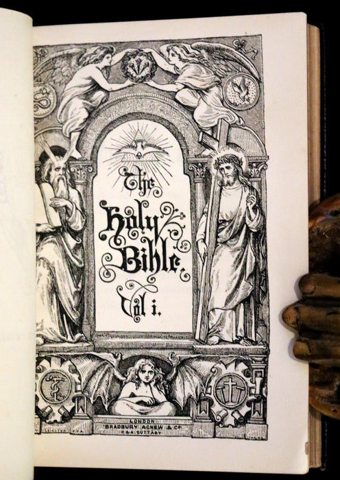 1875 Rare Victorian Edition - Holy Bible (11 Volume Box Set) Old and New Testament books.