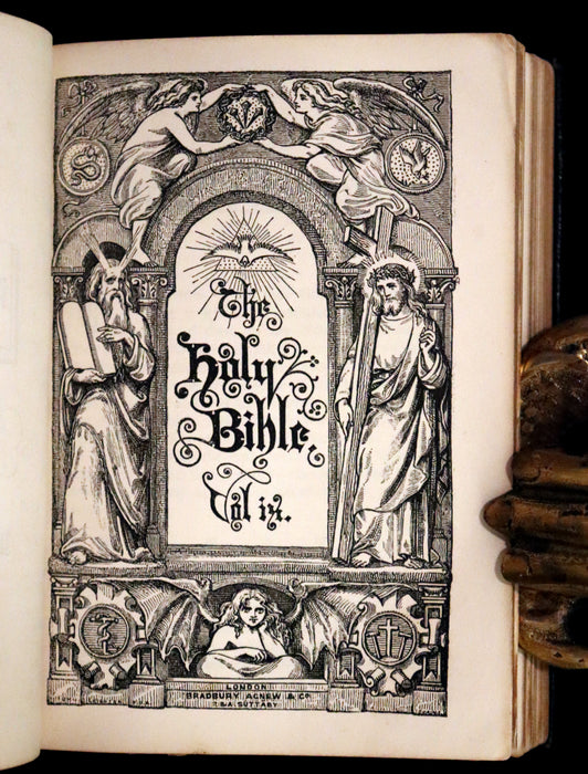 1875 Rare Victorian Edition - Holy Bible (11 Volume Box Set) Old and New Testament books.