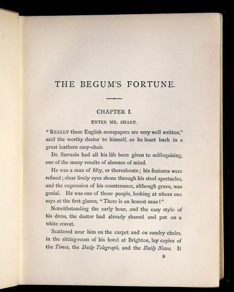 1887 Rare Edition - Jules Verne - The Begum's Fortune. With an account of the mutineers of the "Bounty".
