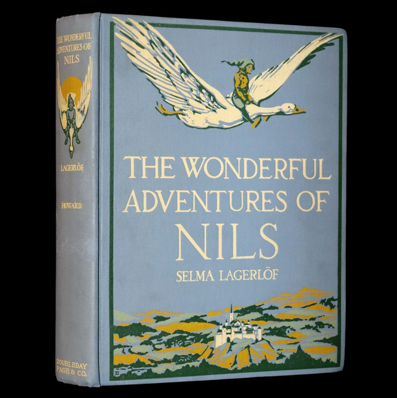 1913 Rare First illustrated Edition by Mary Hamilton Frye - The Wonderful Adventures of Nils by Selma Lagerlof.