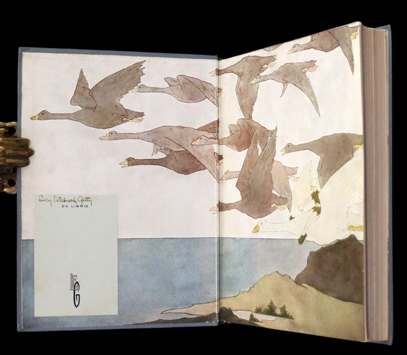 1913 Rare First illustrated Edition by Mary Hamilton Frye - The Wonderful Adventures of Nils by Selma Lagerlof.