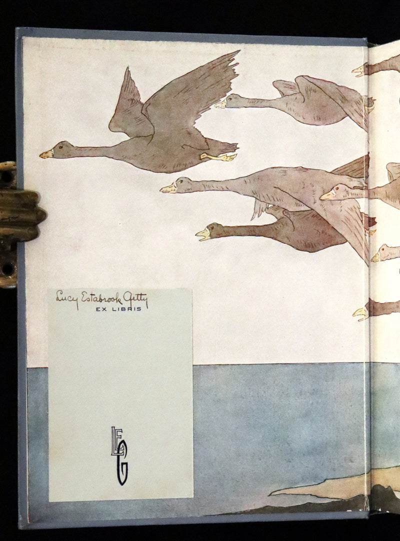 1913 Rare First illustrated Edition by Mary Hamilton Frye - The Wonderful Adventures of Nils by Selma Lagerlof.