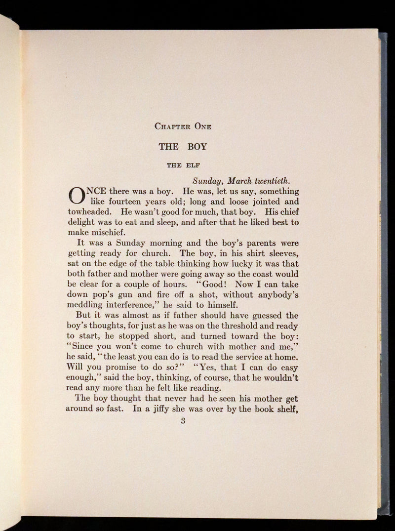 1913 Rare First illustrated Edition by Mary Hamilton Frye - The Wonderful Adventures of Nils by Selma Lagerlof.