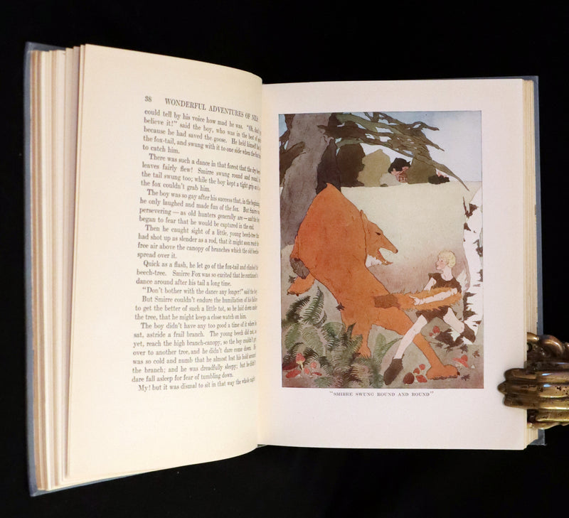 1913 Rare First illustrated Edition by Mary Hamilton Frye - The Wonderful Adventures of Nils by Selma Lagerlof.