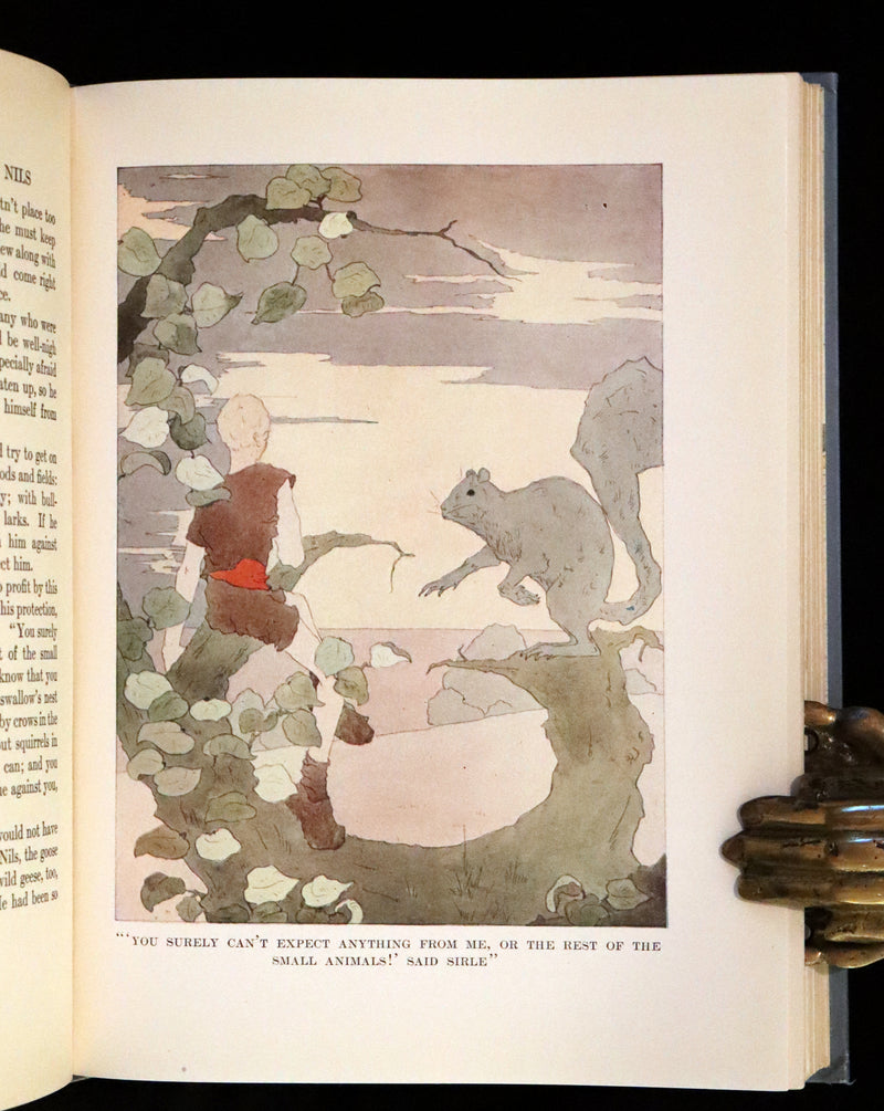 1913 Rare First illustrated Edition by Mary Hamilton Frye - The Wonderful Adventures of Nils by Selma Lagerlof.