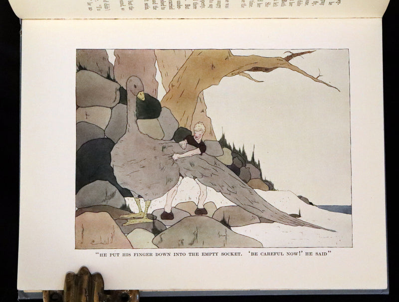 1913 Rare First illustrated Edition by Mary Hamilton Frye - The Wonderful Adventures of Nils by Selma Lagerlof.