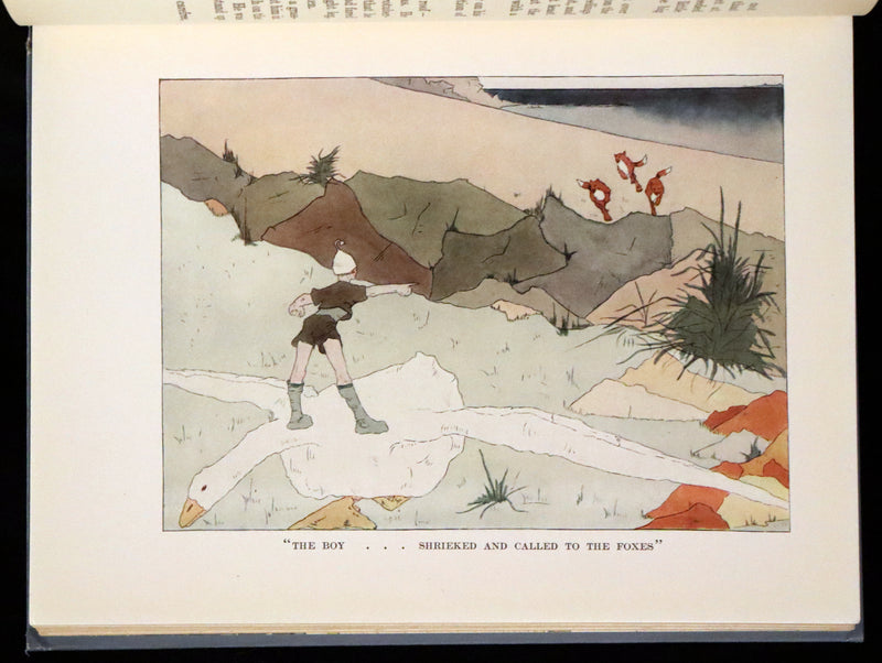 1913 Rare First illustrated Edition by Mary Hamilton Frye - The Wonderful Adventures of Nils by Selma Lagerlof.