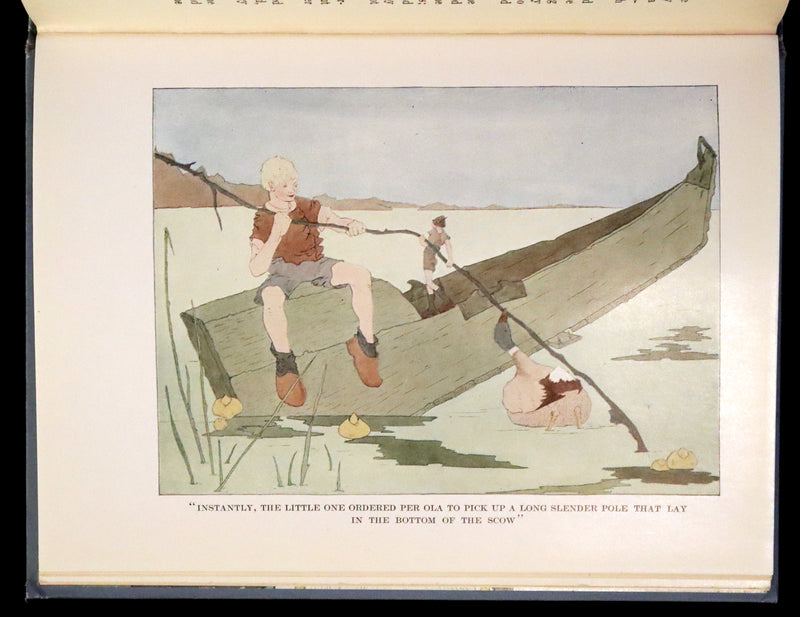 1913 Rare First illustrated Edition by Mary Hamilton Frye - The Wonderful Adventures of Nils by Selma Lagerlof.