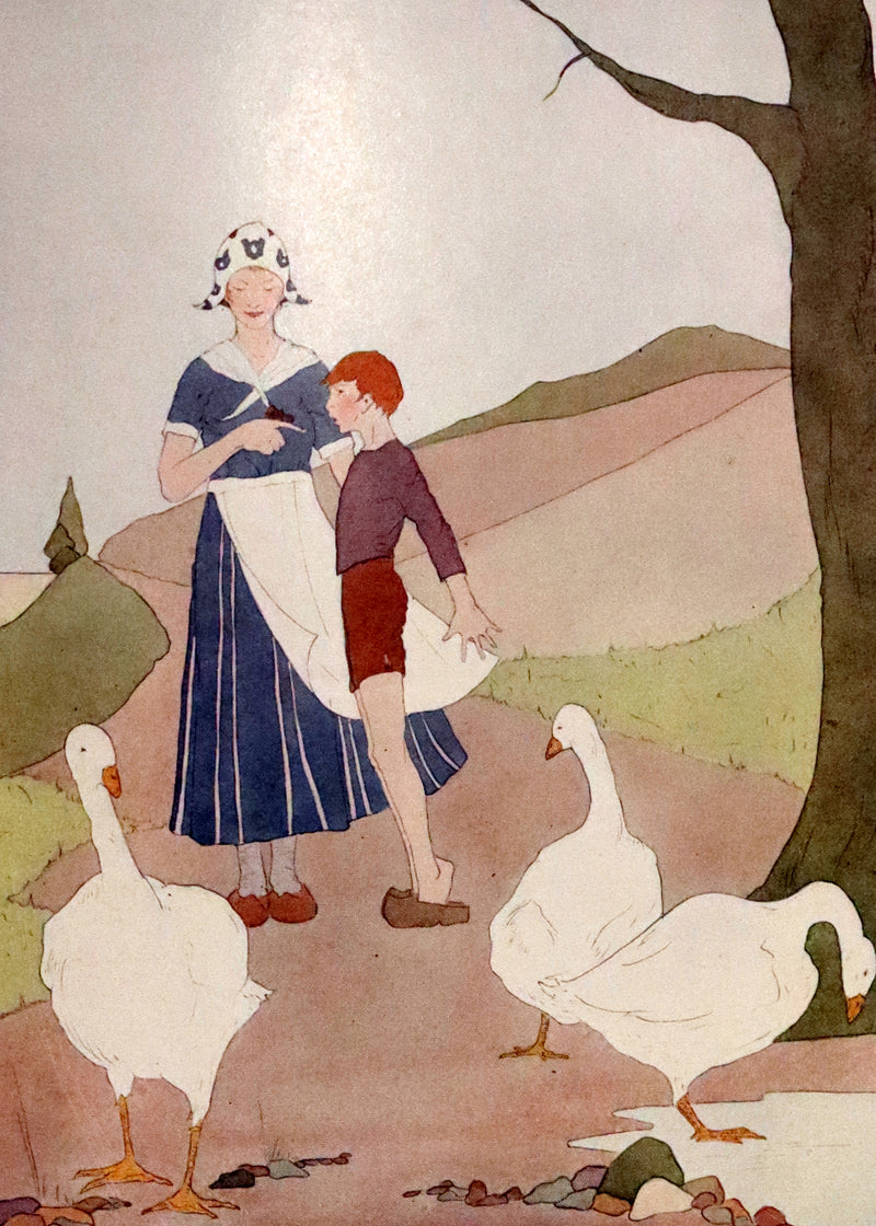 1913 Rare First illustrated Edition by Mary Hamilton Frye - The Wonderful Adventures of Nils by Selma Lagerlof.