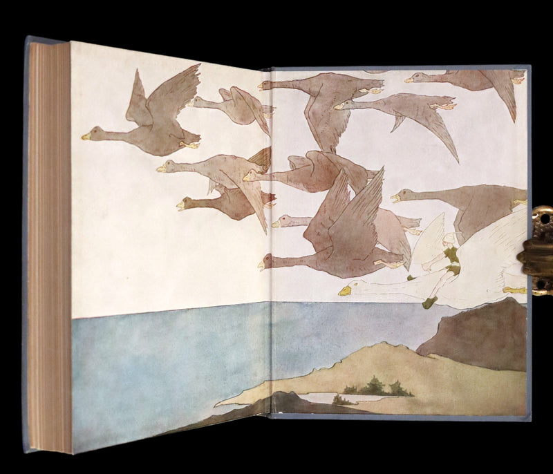 1913 Rare First illustrated Edition by Mary Hamilton Frye - The Wonderful Adventures of Nils by Selma Lagerlof.