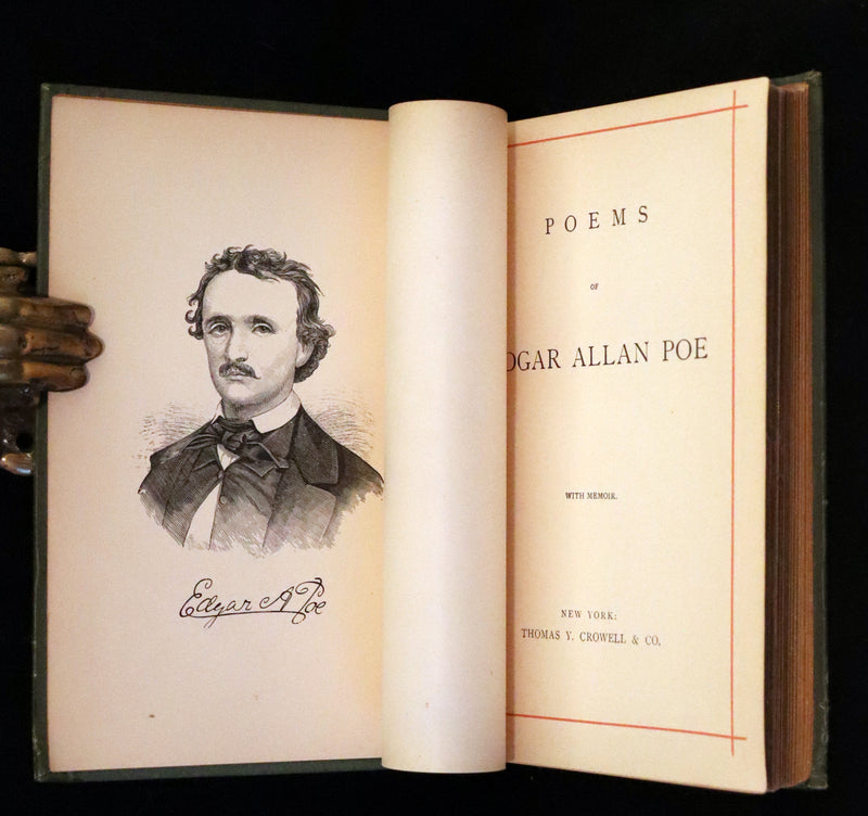 1882 Rare Book - Poems by Edgar Allan Poe with Memoir (The Raven, Lenore, Fairy-Land,...).