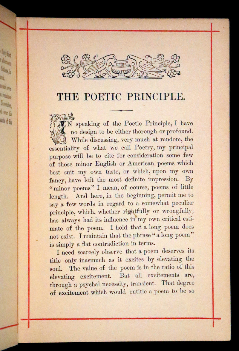1882 Rare Book - Poems by Edgar Allan Poe with Memoir (The Raven, Lenore, Fairy-Land,...).