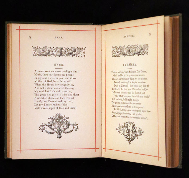 1882 Rare Book - Poems by Edgar Allan Poe with Memoir (The Raven, Lenore, Fairy-Land,...).