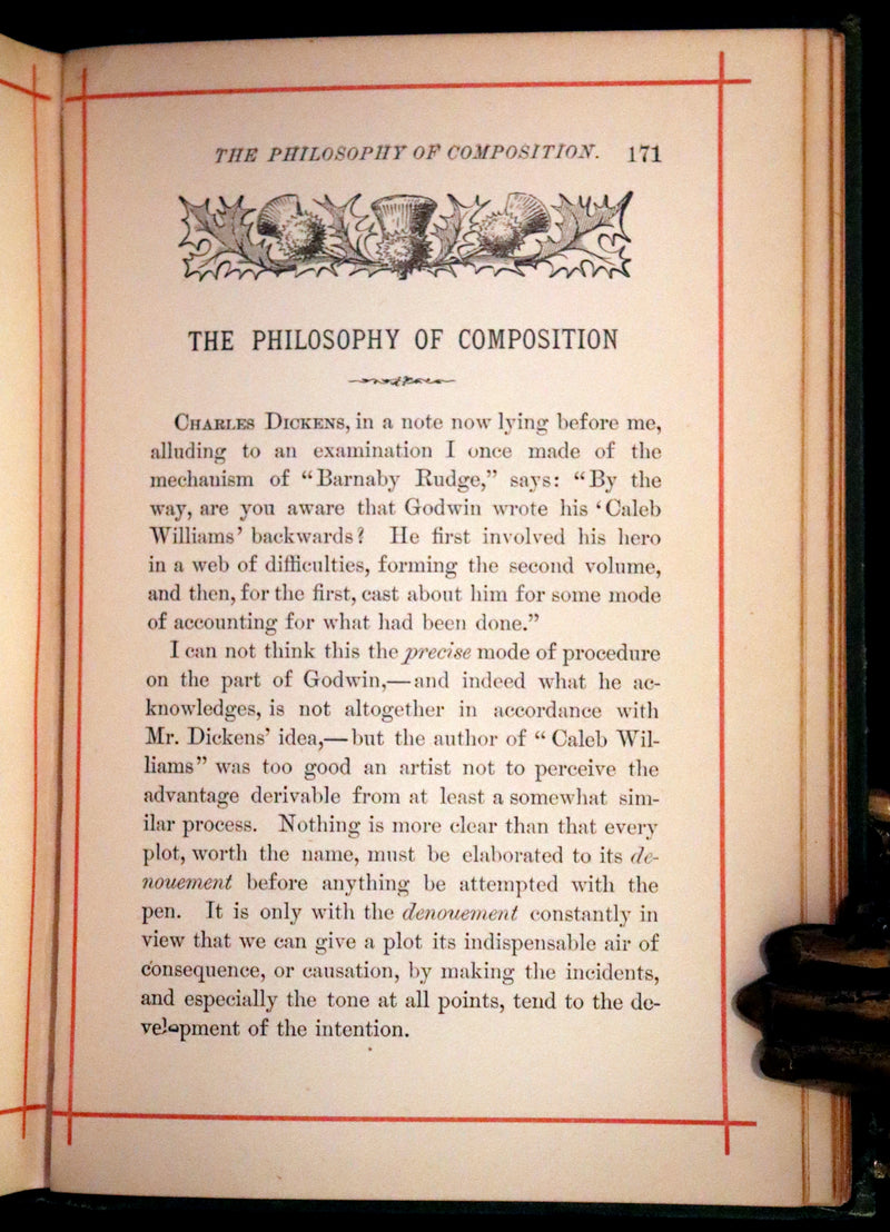 1882 Rare Book - Poems by Edgar Allan Poe with Memoir (The Raven, Lenore, Fairy-Land,...).