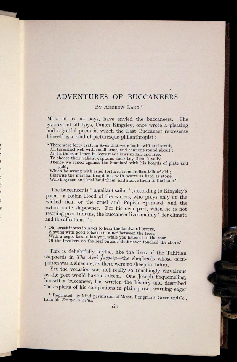 1923 Rare Book - Pirates, The Buccaneers Of America by Esquemeling.