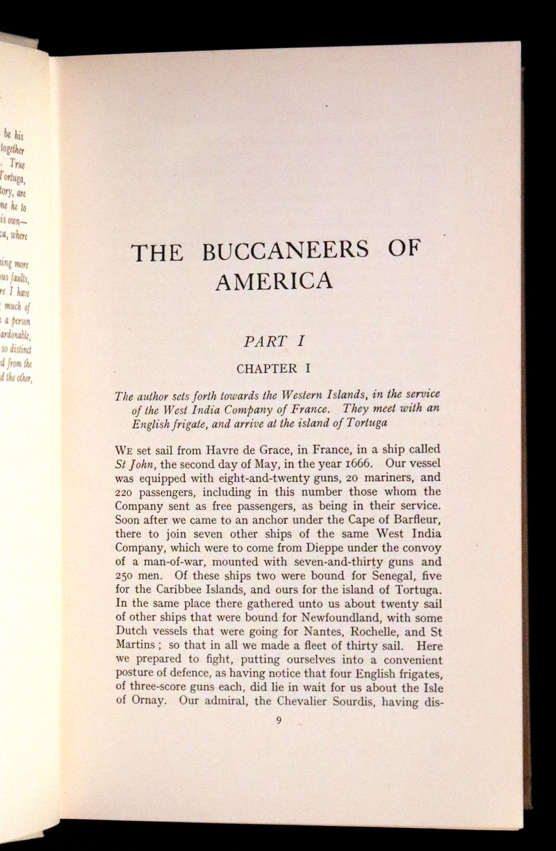 1923 Rare Book - Pirates, The Buccaneers Of America by Esquemeling.