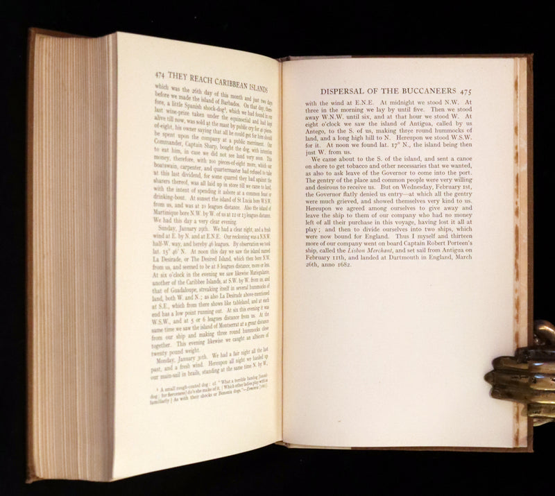1923 Rare Book - Pirates, The Buccaneers Of America by Esquemeling.