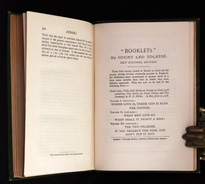 1889 Rare Book - The Fall of the House of Usher, and other Tales and Prose Writings of Edgar Allan Poe.